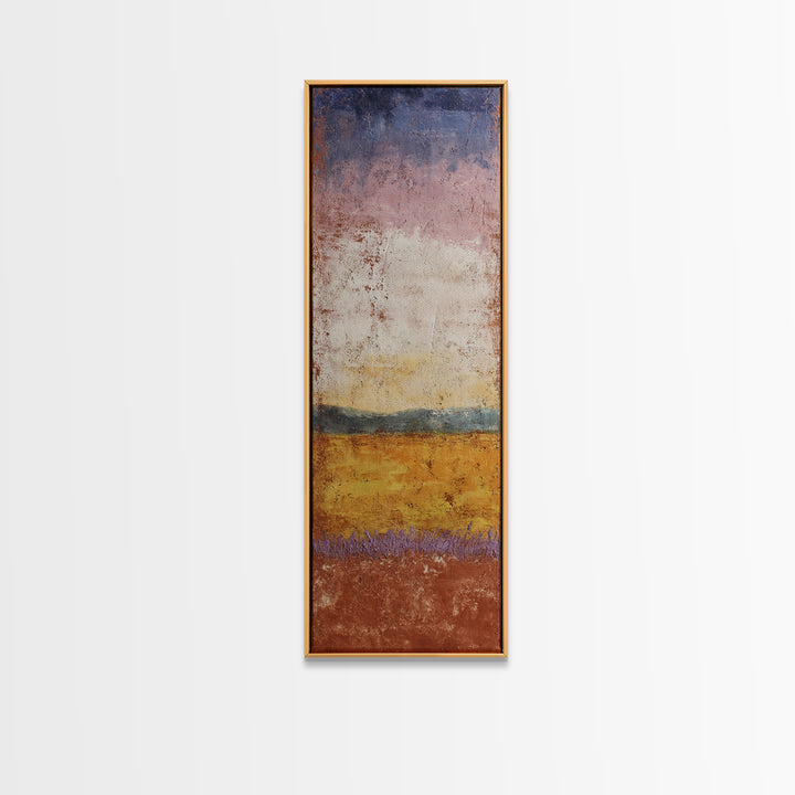 Sunset over Lavender Field Framed Canvas Print, Impressionist Art, Fine Art Print, Living Room Decor, Fine Art, Impression, IMP-1x3-50