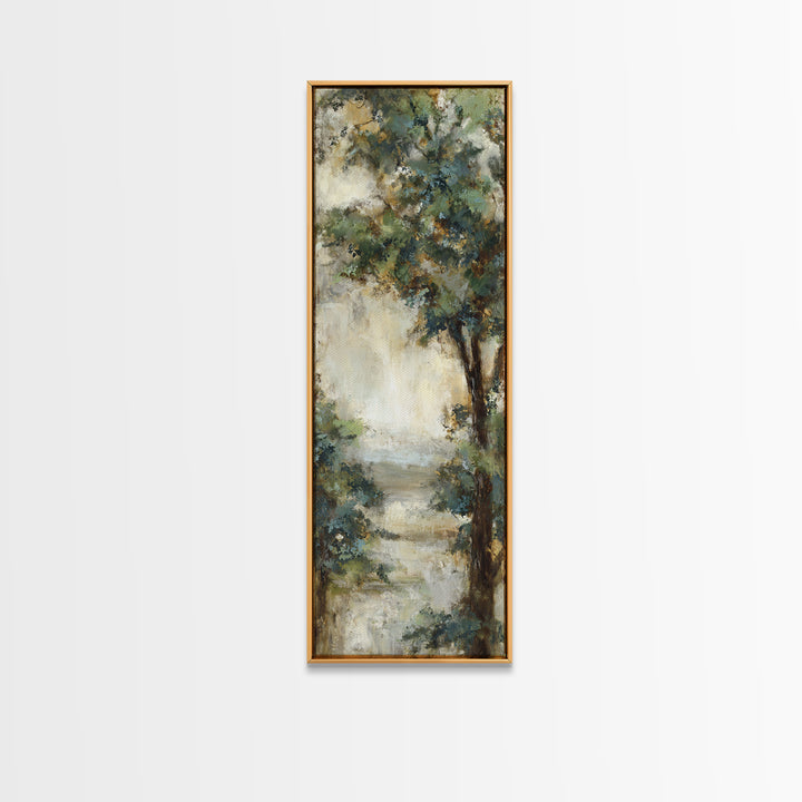 Apple Tree in Summer Orchard Framed Canvas Print, Impressionist Art, Textured Painting, Living Room Decor, Fine Art, Impression, IMP-1x3-53