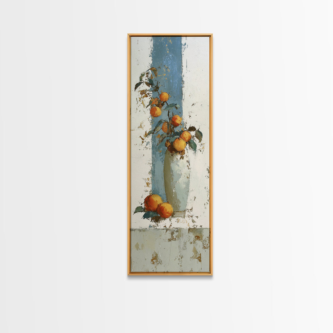 Still Life of Peaches Canvas Print, Impressionist Art, Modern Art, Living Room Decor, Fine Art, Impression, Statement Artwork, IMP-1x3-59