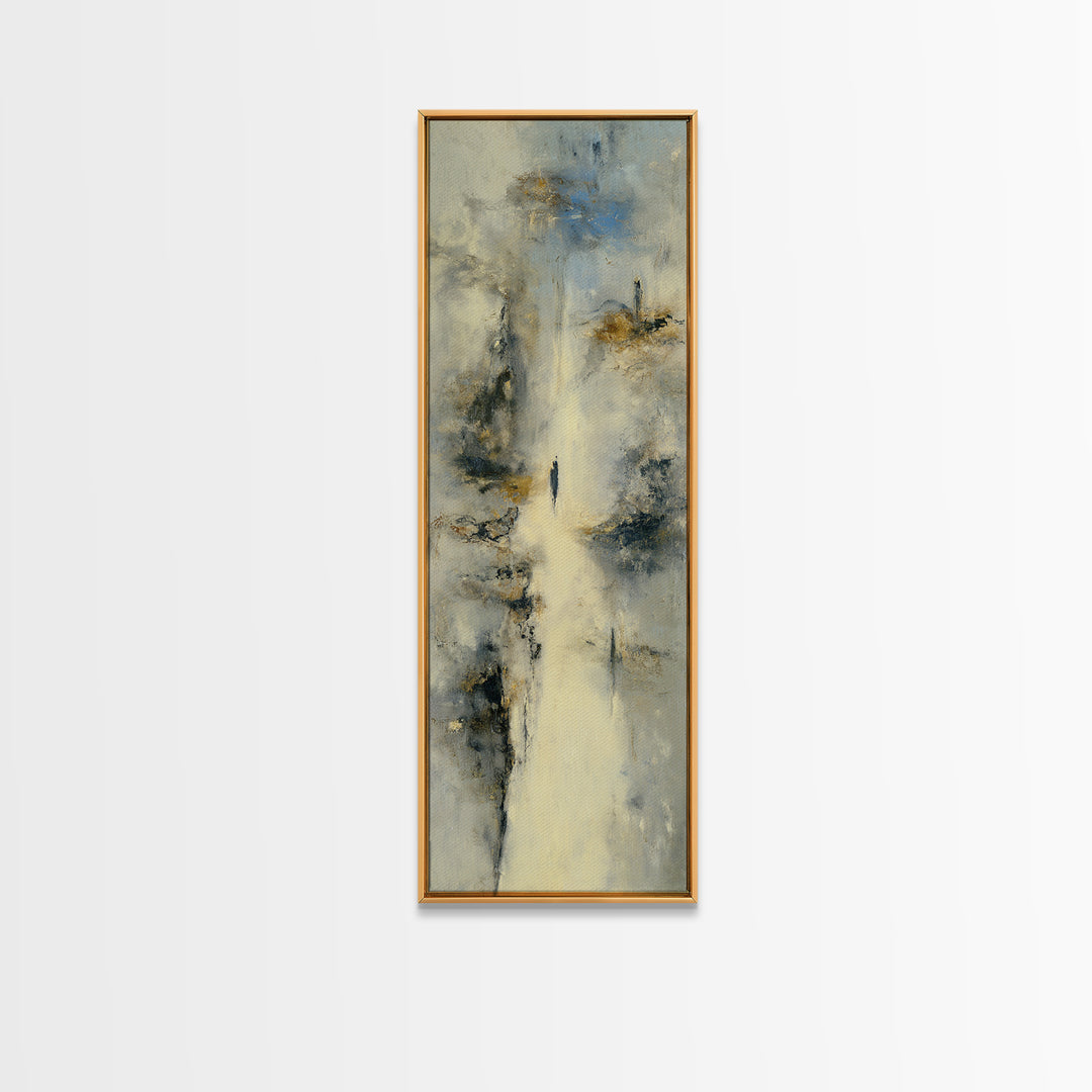 Dancers Suggested by Soft Moving Brushwork Canvas Print, Impressionist Art, Neutral Decor, Living Room Decor, Impression, IMP-1x3-75