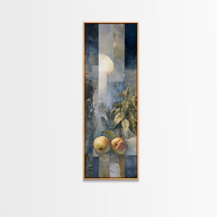 Still Life of Peaches Framed Canvas Print, Impressionist Art, Flower Print, Living Room Decor, Fine Art, Impression, IMP-1x3-83