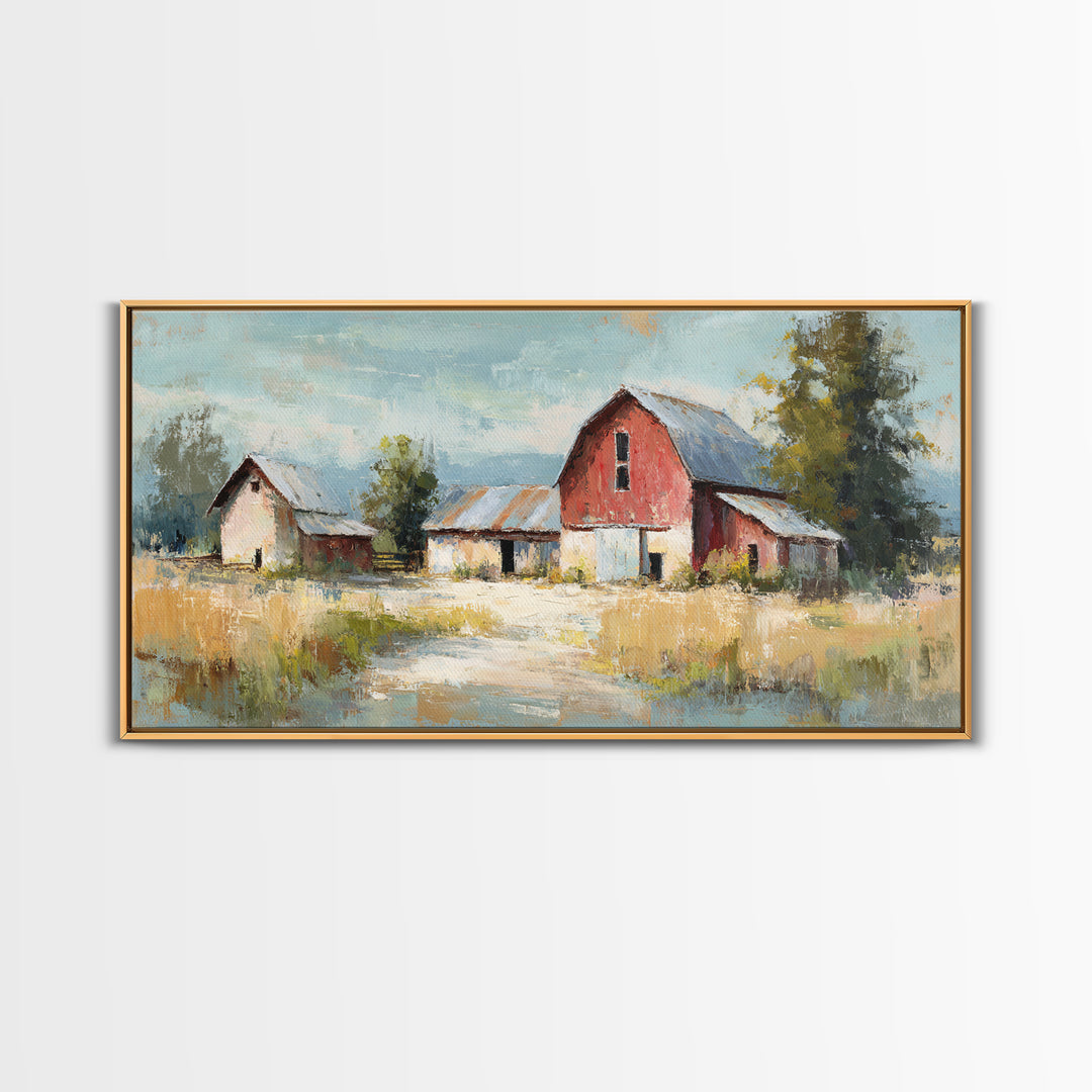 Country Lane with Flickering Sunlight Framed Canvas Print, Impressionist Art, Room Decor, Living Room Decor, Impression, IMP-2x1-18