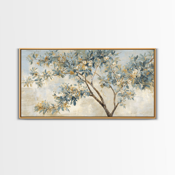 Apple Tree in Summer Orchard Framed Canvas Print, Impressionist Art, Printable Wall Art, Living Room Decor, Impression, IMP-2x1-37