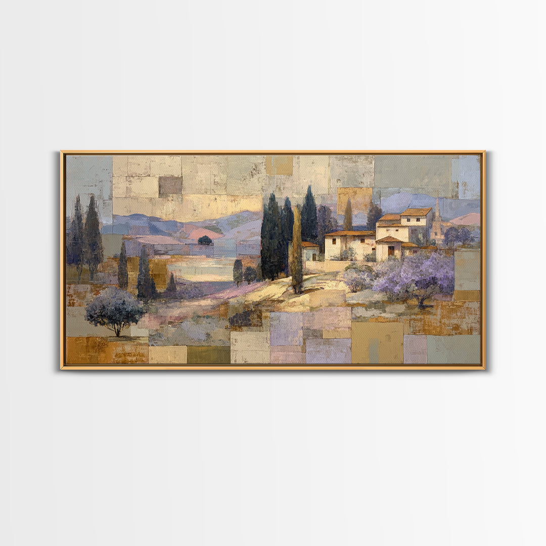Sunset over Lavender Field Canvas Print, Impressionist Art, Printable Wall Art, Living Room Decor, Fine Art, Impression, IMP-2x1-58