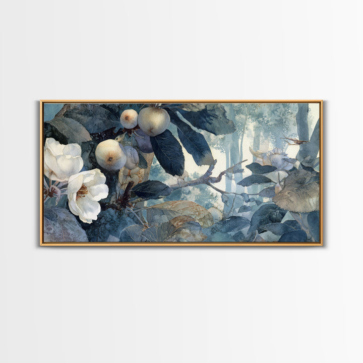 Apple Tree in Summer Orchard Canvas Print, Impressionist Art, Textured Wall Art, Living Room Decor, Fine Art, Impression, IMP-2x1-61