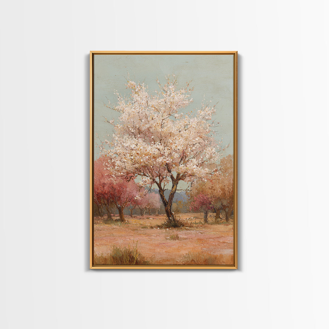 Spring Orchard with Blossoming Trees Canvas Print, Impressionist Art, Wall Art, Living Room Decor, Oil Painting, Impression, IMP-2x3-14