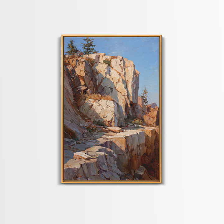 Soft Seaside Cliffs Canvas Print, Impressionist Art, Modern Wall Art, Living Room Decor, Fine Art, Impression, Living Room Art, IMP-2x3-61