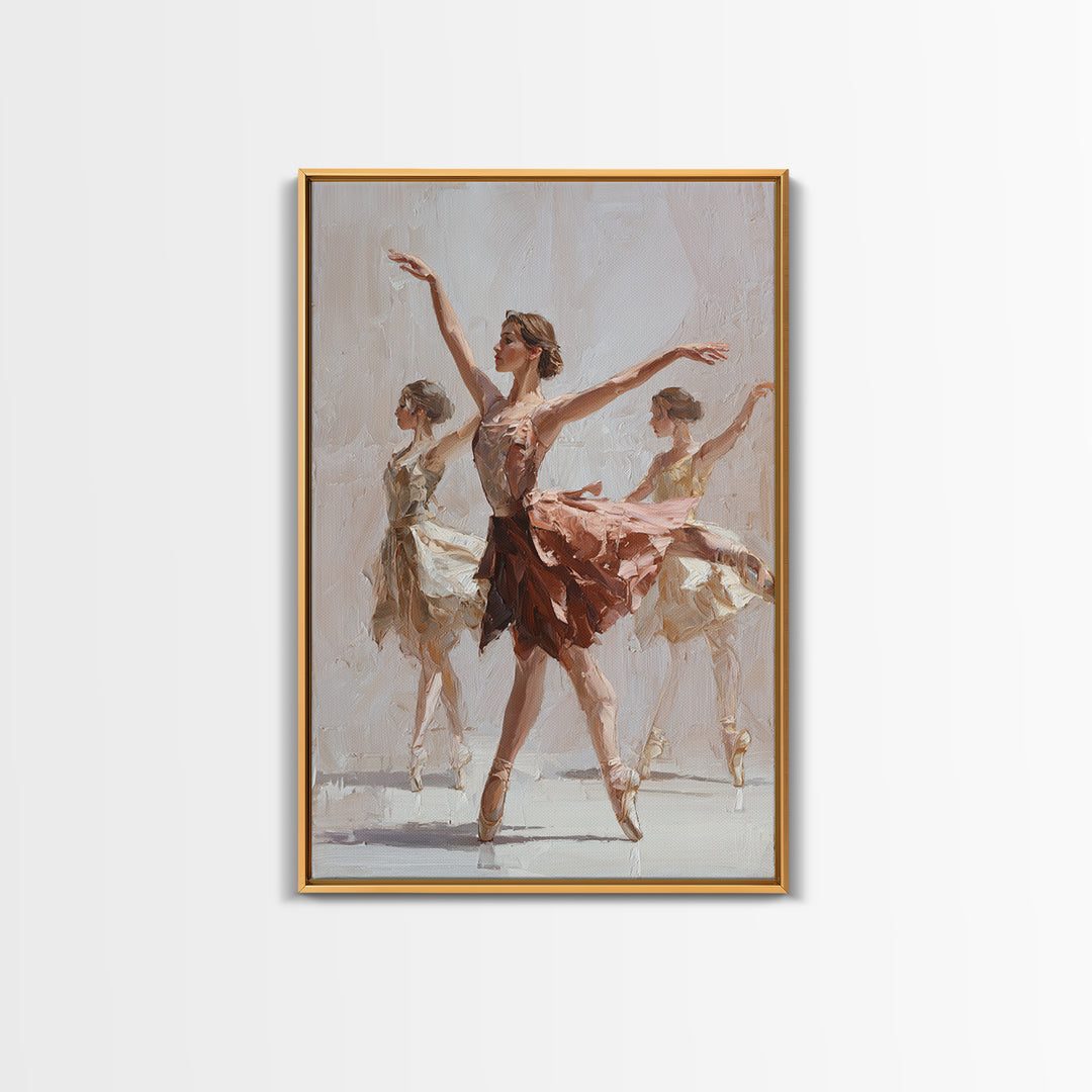 Dancers Suggested by Soft Moving Brushwork Canvas Print, Impressionist Art, Living Room Art, Living Room Decor, Oil Painting, IMP-2x3-95
