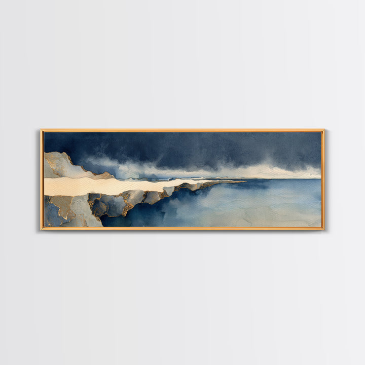 Soft Seaside Cliffs Canvas Print, Impressionist Art, Landscape Wall Art, Living Room Decor, Fine Art, Impression, Luxury Decor, IMP-3x1-21