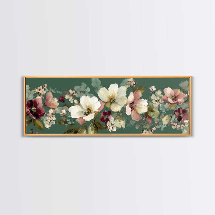 Wildflower Field in Loose Pastel Strokes Canvas Print, Impressionist Art, Textured Painting, Living Room Decor, Impression, IMP-3x1-48