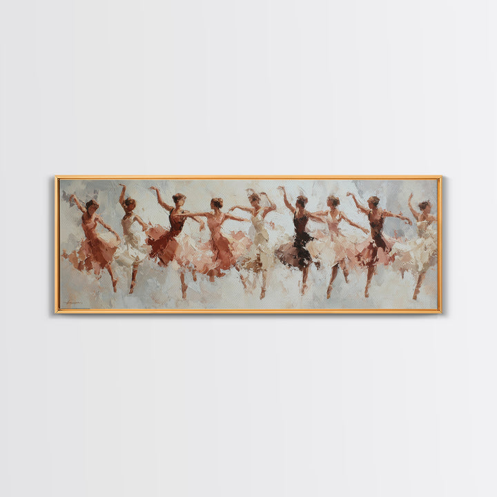 Dancers Suggested by Soft Moving Brushwork Canvas Print, Impressionist Art, Statement Artwork, Living Room Decor, Impression, IMP-3x1-7