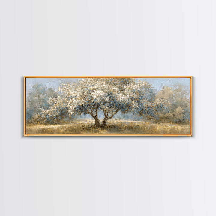 Apple Tree in Summer Orchard Framed Canvas Print, Impressionist Art, Modern Wall Art, Living Room Decor, Fine Art, Impression, IMP-3x1-9