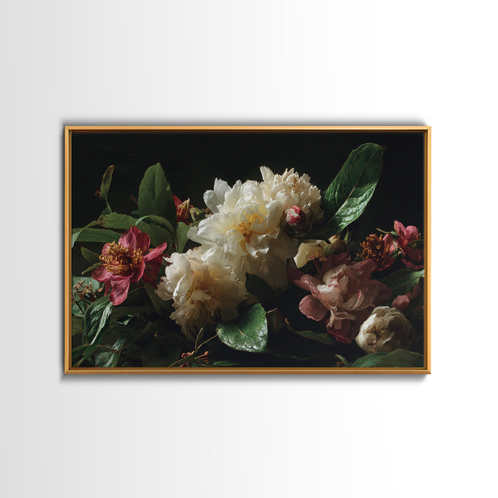 Caf Table with Flowers and Morning Light Canvas Print, Impressionist Art, Farmhouse Decor, Living Room Decor, Impression, IMP-3x2-14
