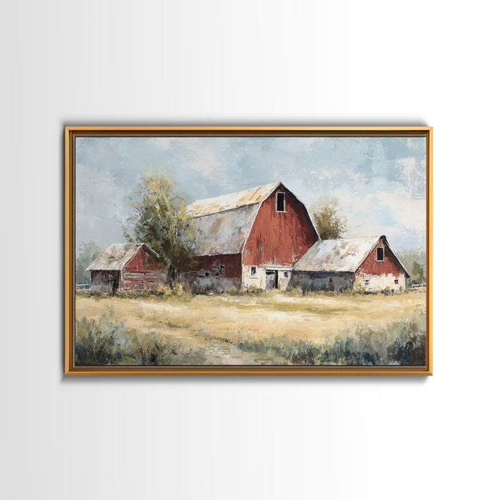 Country Lane with Flickering Sunlight Framed Canvas Print, Impressionist Art, Bedroom Decor, Living Room Decor, Impression, IMP-3x2-2