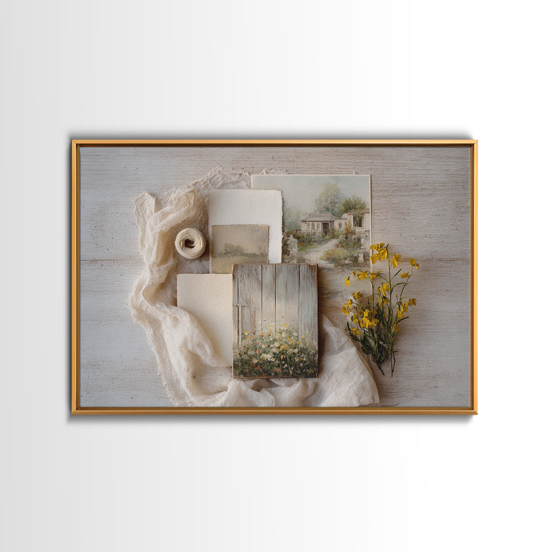 Country Lane with Flickering Sunlight Canvas Print, Impressionist Art, Wall Art Framed, Living Room Decor, Watercolor Art, IMP-3x2-26