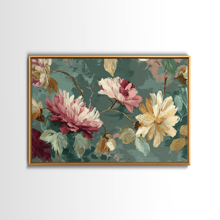 Wildflower Field in Loose Pastel Strokes Canvas Print, Impressionist Art, Flower Print, Living Room Decor, Impression, IMP-3x2-36