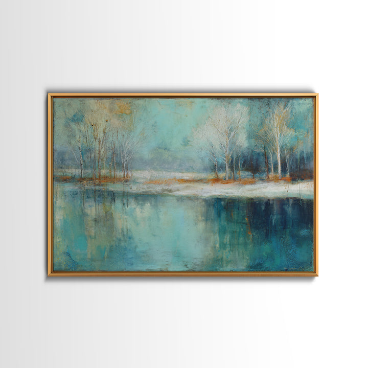 Apple Tree in Summer Orchard Framed Canvas Print, Impressionist Art, Gallery Decor, Living Room Decor, Fine Art, Impression, IMP-3x2-45
