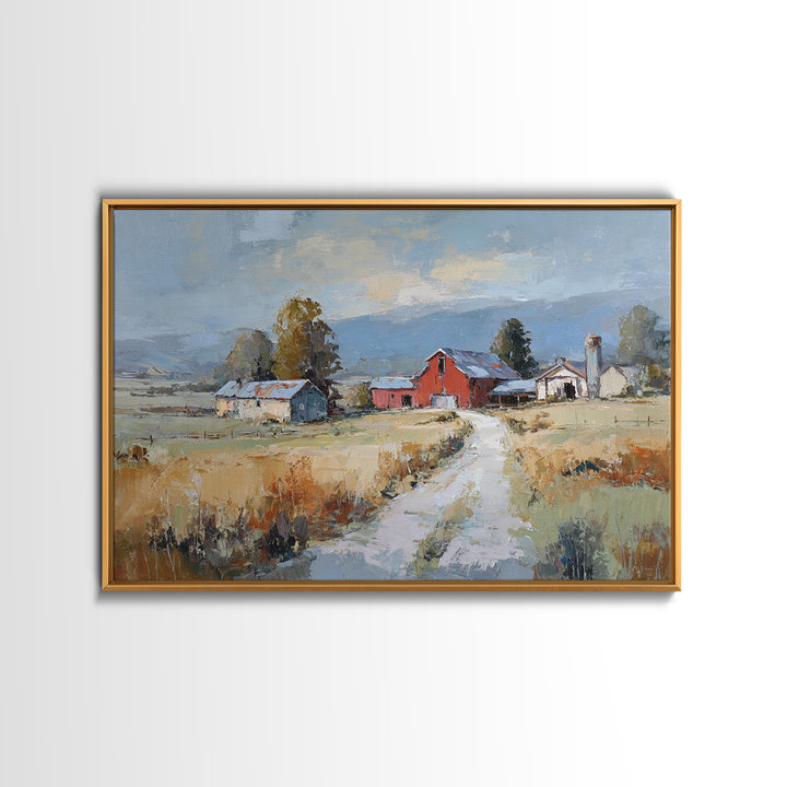 Country Lane with Flickering Sunlight Canvas Print, Impressionist Art, Floral Wall Art, Living Room Decor, Impression, IMP-3x2-50