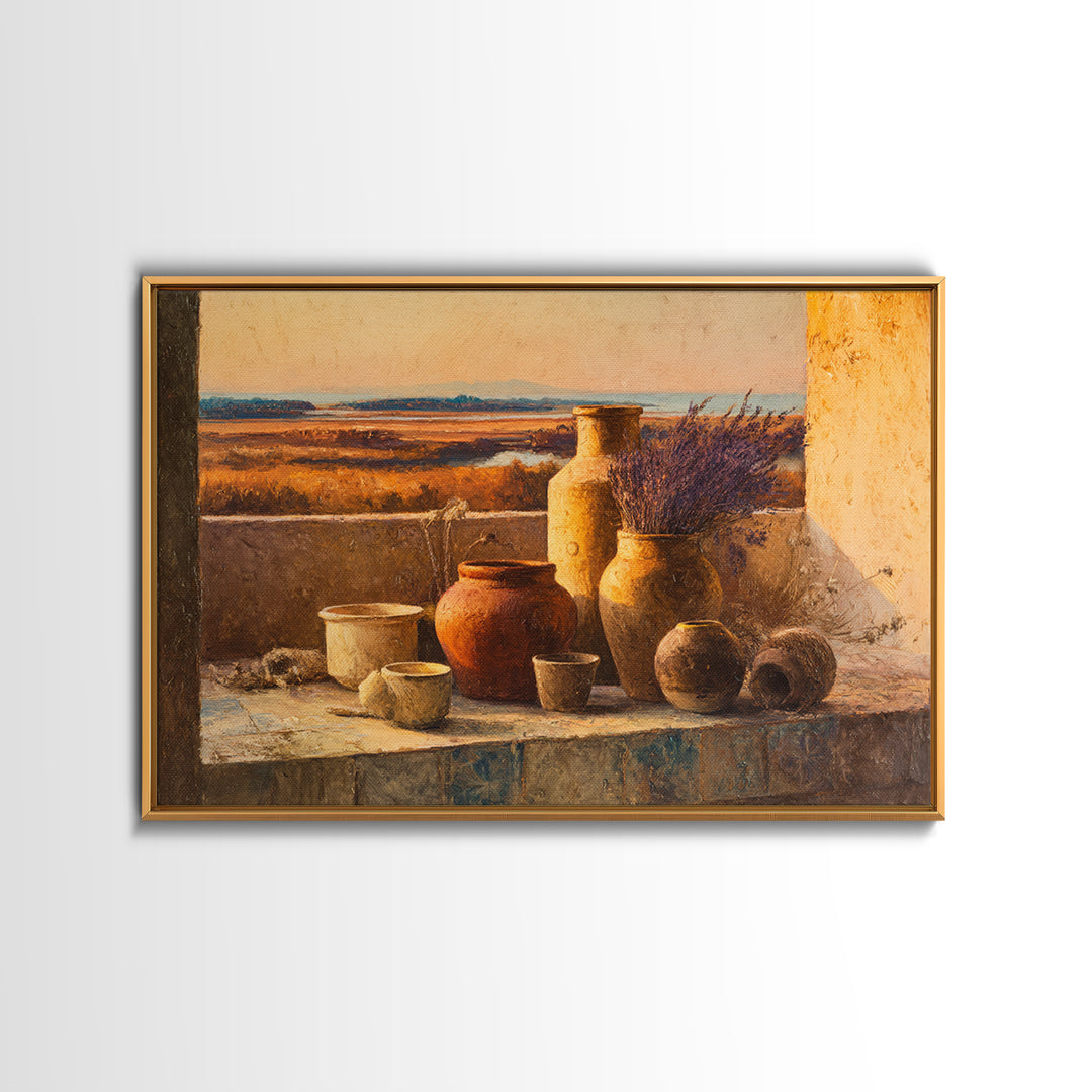 Sunset over Lavender Field Canvas Print, Impressionist Art, Coastal Wall Art, Living Room Decor, Fine Art, Impression, IMP-3x2-66