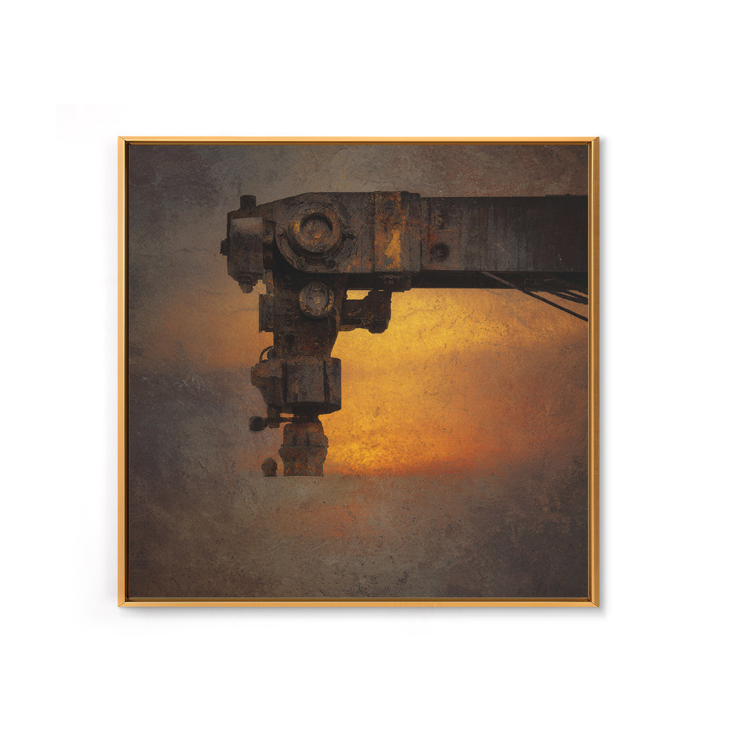 Warehouse Crane Silhouette Canvas Print, Industrial Art, Modern Art, Living Room Decor, Fine Art, Foundry, Modern Decor, IND-1x1-31