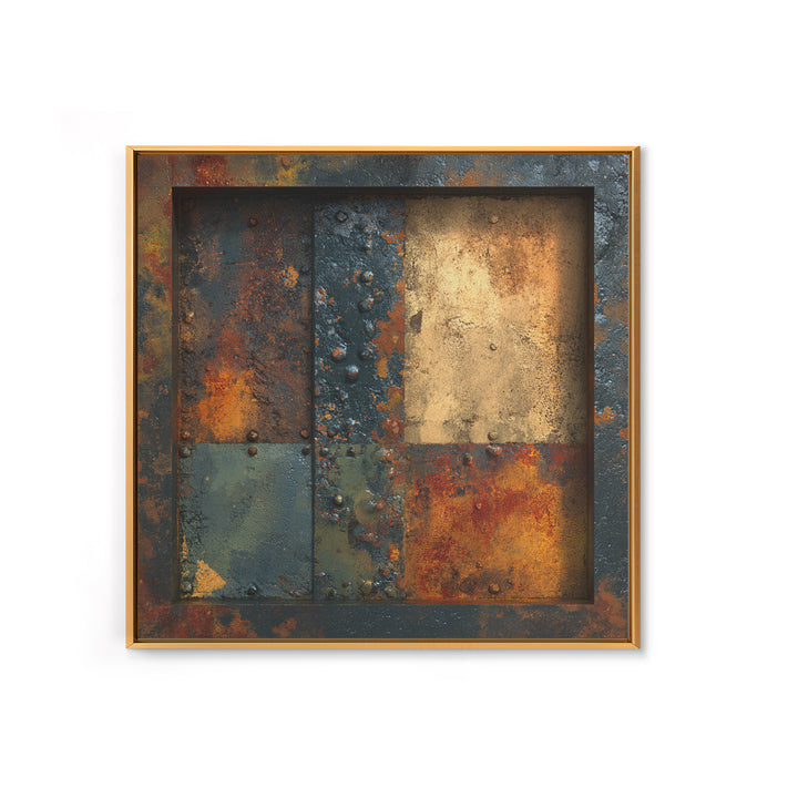 Exposed Brick Texture Abstract Canvas Print, Industrial Art, Living Room Decor, Abstract Art, Foundry, Textured Wall Art, IND-1x1-4