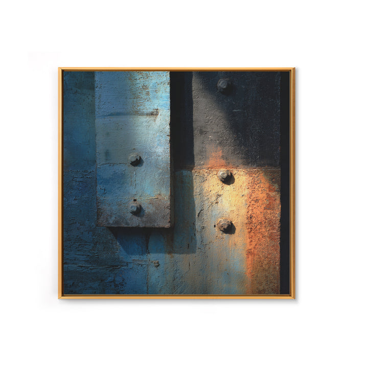 Concrete Wall Abstract Framed Canvas Print, Industrial Art, Wall Decor, Living Room Decor, Fine Art, Foundry, Abstract Wall Art, IND-1x1-57