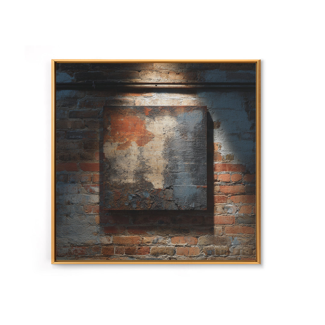Exposed Brick Texture Abstract Canvas Print, Industrial Art, Rustic Home Decor, Living Room Decor, Abstract Art, Foundry, IND-1x1-76