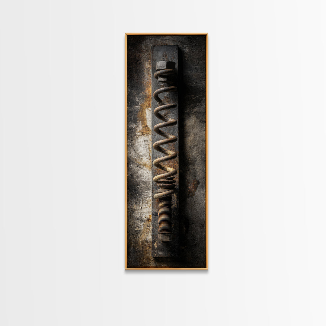 Copper Wire Coil and Tools Composition Canvas Print, Industrial Art, Steampunk Decor, Living Room Decor, Fine Art, Foundry, IND-1x3-56