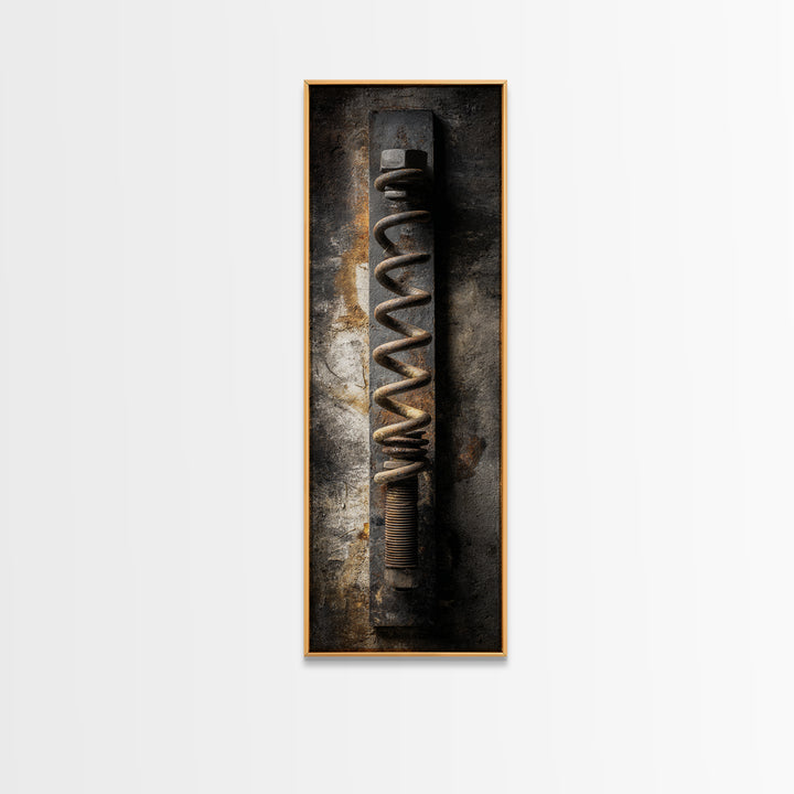 Copper Wire Coil and Tools Composition Canvas Print, Industrial Art, Steampunk Decor, Living Room Decor, Fine Art, Foundry, IND-1x3-56