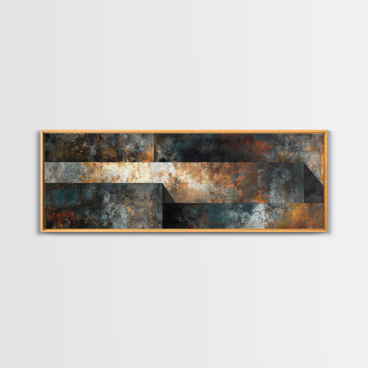 Exposed Brick Texture Abstract Canvas Print, Industrial Art, Printables, Living Room Decor, Foundry, Dining Room Wall Art, IND-3x1-92