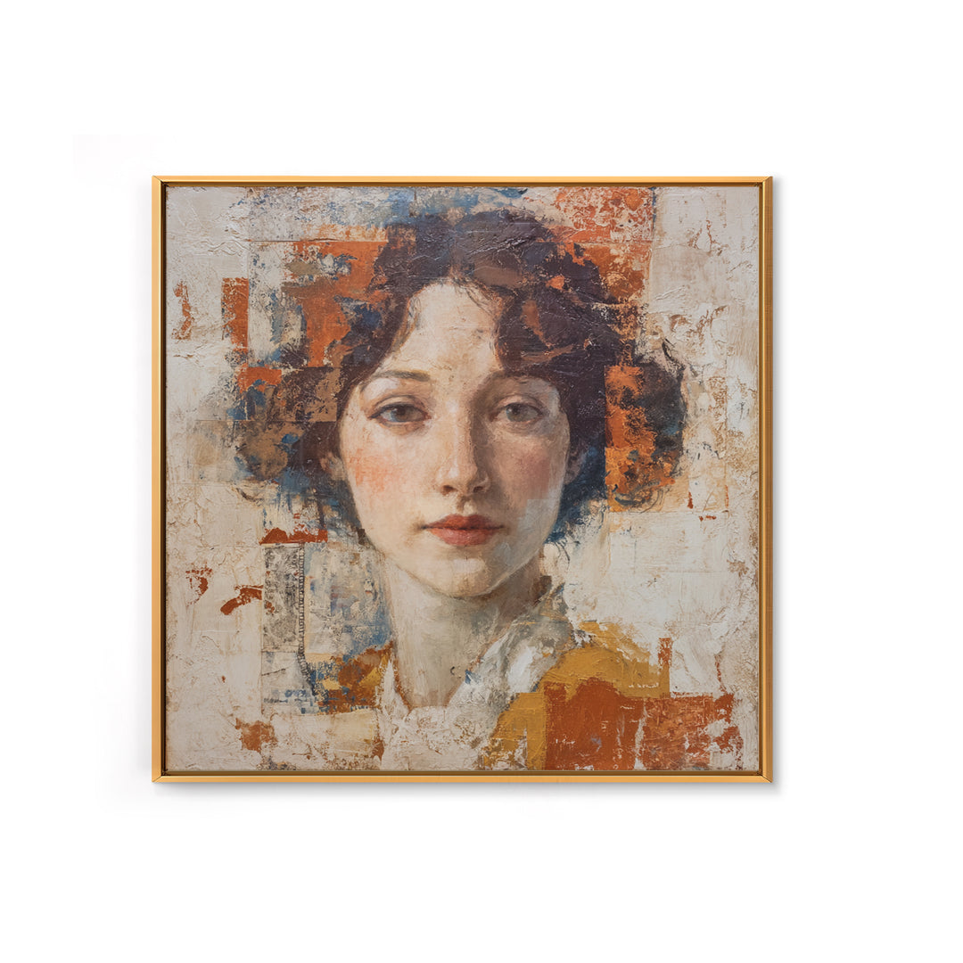 Renaissance Inspired Portrait with Modern Softness Canvas Print, Italian Villa Art, Living Room Decor, Fine Art, Villa, IVA-1x1-18