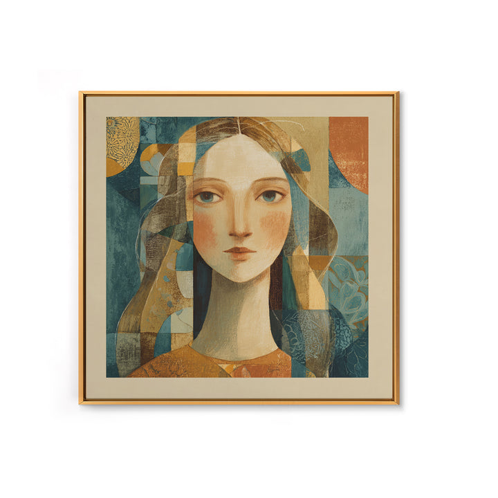 Renaissance Inspired Portrait with Modern Softness Canvas Print, Italian Villa Art, Landscape Painting, Living Room Decor, IVA-1x1-66