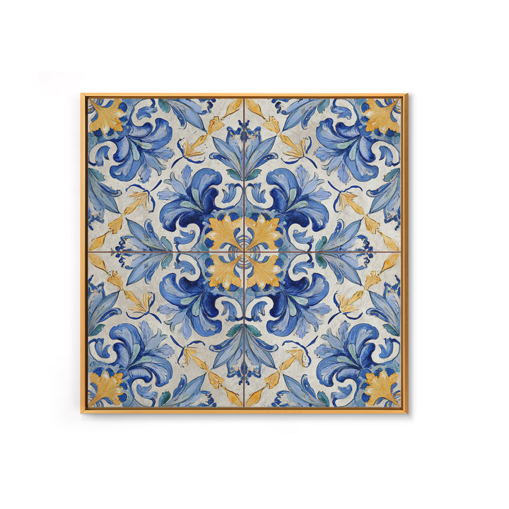 Italian Tile Pattern Canvas Print, Italian Villa Art, Rustic Home Decor, Living Room Decor, Fine Art, Villa, Boho Decor, IVA-1x1-89