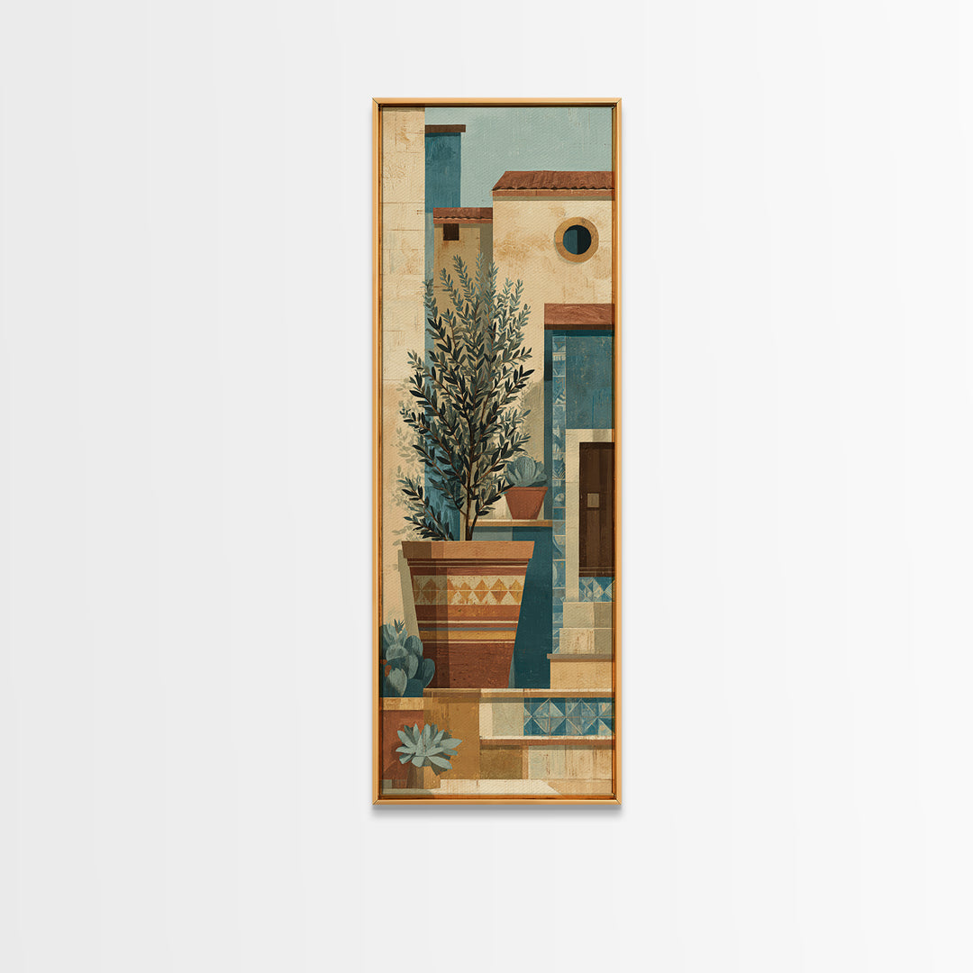 Terra Cotta Pot Canvas Print, Italian Villa Art, Living Room Wall Art, Living Room Decor, Fine Art, Villa, Gallery Wall Set, IVA-1x3-10