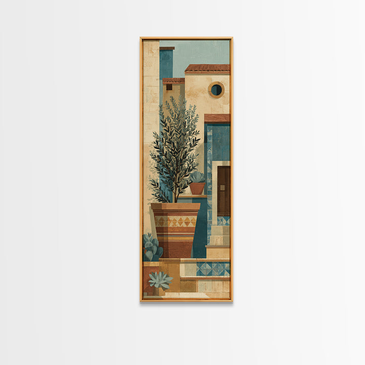 Terra Cotta Pot Canvas Print, Italian Villa Art, Living Room Wall Art, Living Room Decor, Fine Art, Villa, Gallery Wall Set, IVA-1x3-10
