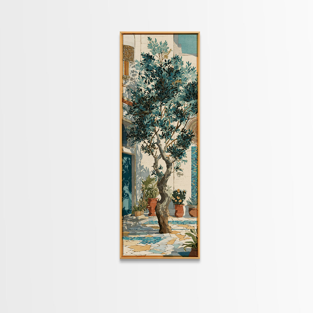 Olive Grove Path Canvas Print, Italian Villa Art, Gallery Decor, Living Room Decor, Fine Art, Villa, Minimalist Decor, IVA-1x3-39