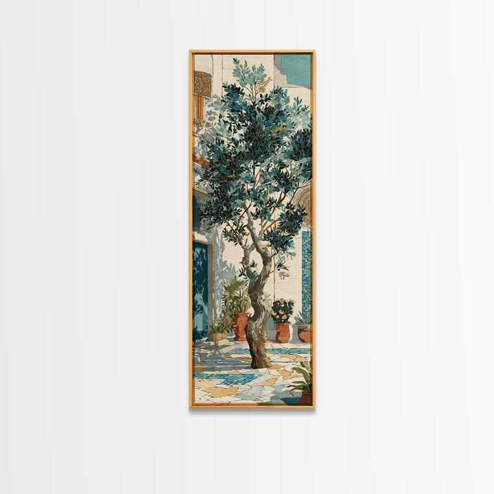 Olive Grove Path Canvas Print, Italian Villa Art, Gallery Decor, Living Room Decor, Fine Art, Villa, Minimalist Decor, IVA-1x3-39