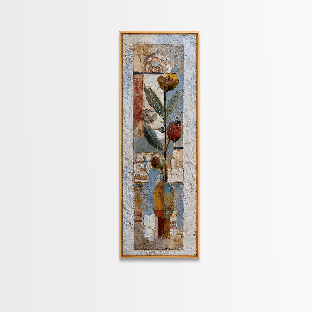 Figs and Cheese on Rustic Wooden Board Framed Canvas Print, Italian Villa Art, Travel Poster, Living Room Decor, Oil Painting, IVA-1x3-69