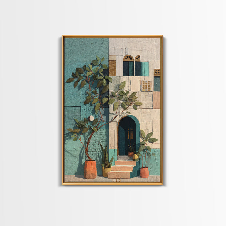 Figs and Cheese on Rustic Wooden Board Framed Canvas Print, Italian Villa Art, Modern Decor, Living Room Decor, Abstract Art, IVA-2x3-17