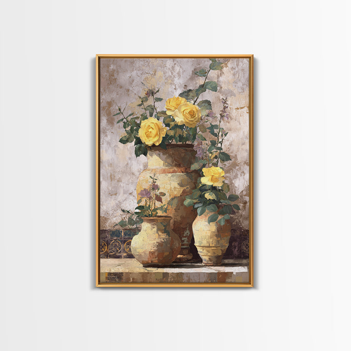 Italian Villa Garden Urn Canvas Print, Italian Villa Art, Art Print, Living Room Decor, Fine Art, Villa, Printable Art, IVA-2x3-62