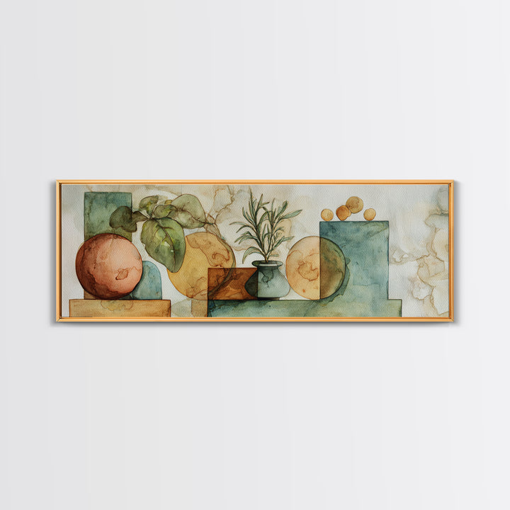 Florentine Floral Ornament Pattern Canvas Print, Italian Villa Art, Wall Art Prints, Living Room Decor, Fine Art, Villa, IVA-3x1-26