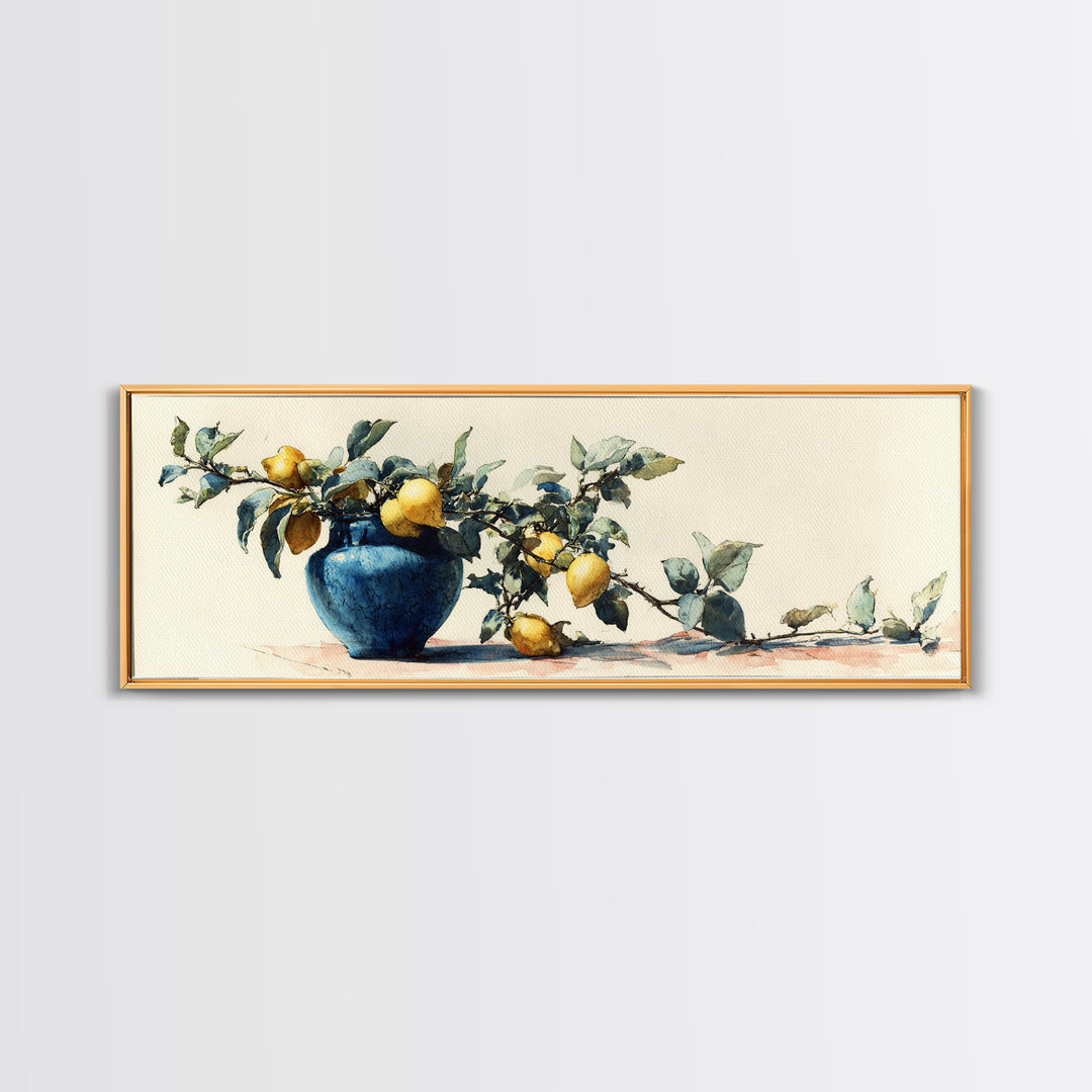 Sunlit Stone Stairway Canvas Print, Italian Villa Art, Original Painting, Living Room Decor, Villa, Landscape Painting, IVA-3x1-75
