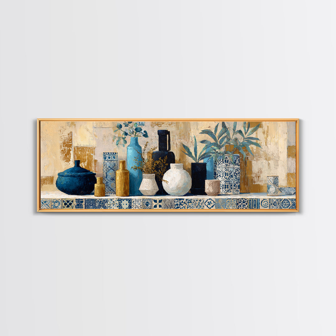 Renaissance Inspired Portrait with Modern Softness Canvas Print, Italian Villa Art, Oil Painting, Living Room Decor, Villa, IVA-3x1-82