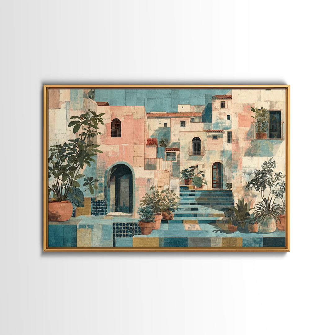 Amalfi Coast Cliffs Canvas Print, Italian Villa Art, Wall Art Prints, Living Room Decor, Fine Art, Villa, Coastal Decor, IVA-3x2-17