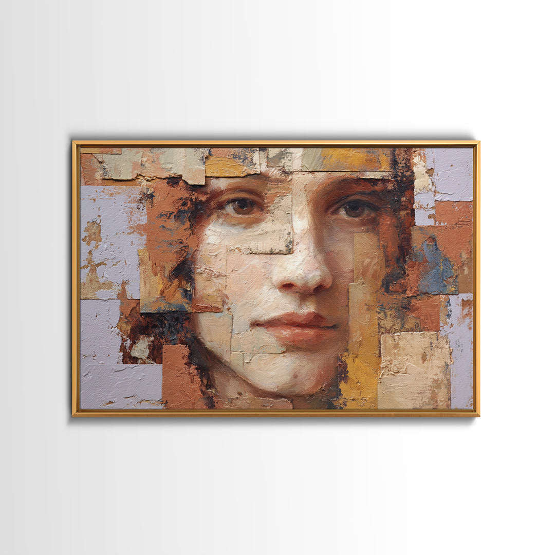 Renaissance Inspired Portrait with Modern Softness Canvas Print, Italian Villa Art, Oil Painting, Living Room Decor, Villa, IVA-3x2-46