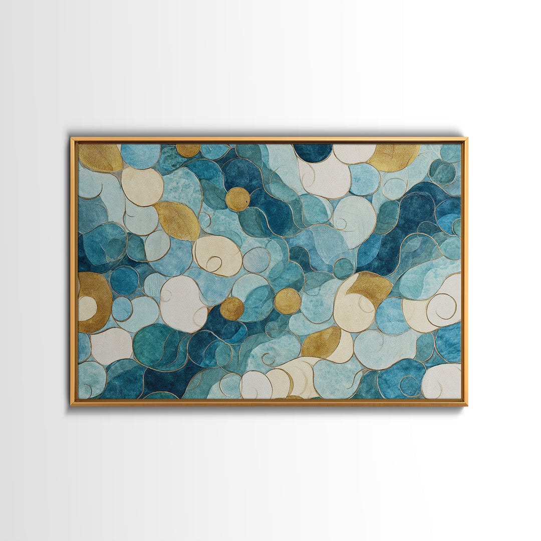 Venetian Canal Reflection Without City Crowd Canvas Print, Italian Villa Art, Original Painting, Living Room Decor, Villa, IVA-3x2-48