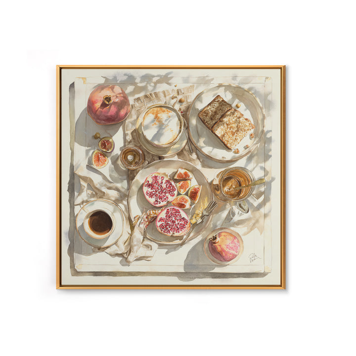 Figs Pomegranates and Linen Composition Canvas Print, Kitchen Art, Kitchen Wall Decor, Kitchen Decor, Fine Art, Kitchen, KIT-1x1-22