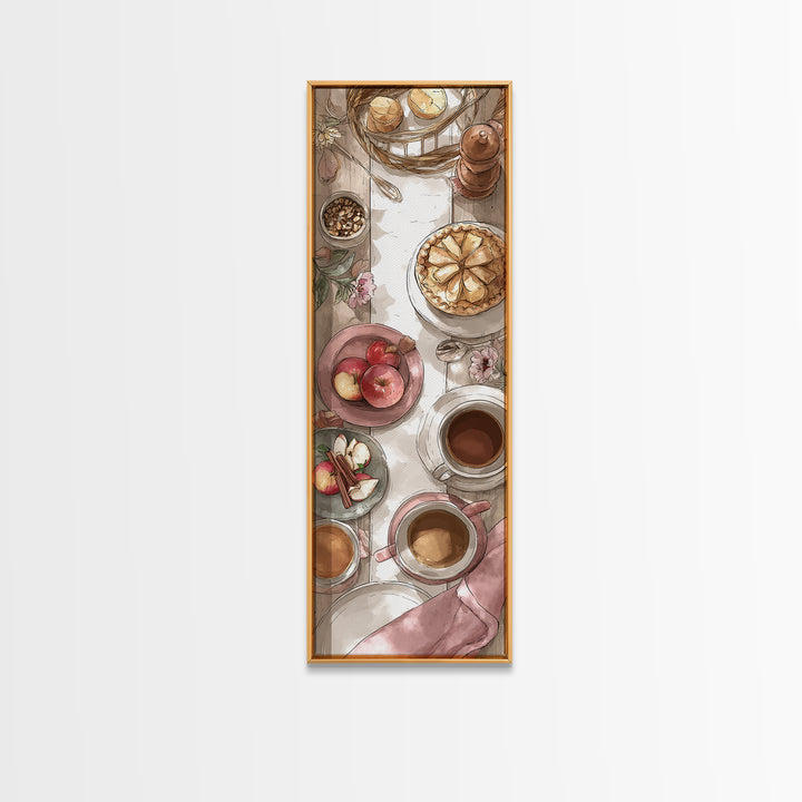 Apple Pie Cooling Framed Canvas Print, Kitchen Art, Luxury Decor, Kitchen Decor, Fine Art, Kitchen, Art Prints, Digital Art, KIT-1x3-20