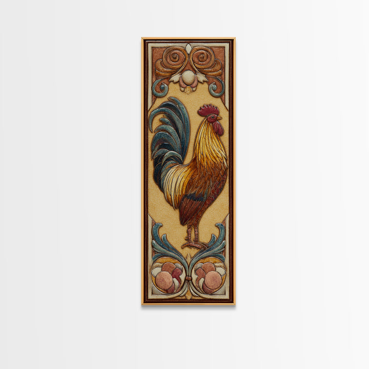 Rooster Portrait for Country Kitchen Charm Canvas Print, Kitchen Art, Room Decor, Kitchen Decor, Fine Art, Kitchen, Digital Art, KIT-1x3-28