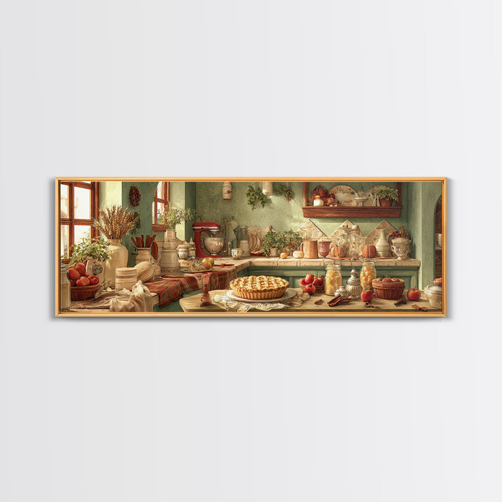 Apple Pie Cooling Canvas Print, Kitchen Art, Coffee Wall Art, Kitchen Decor, Fine Art, Kitchen, Room Decor, Textured Painting, KIT-3x1-24
